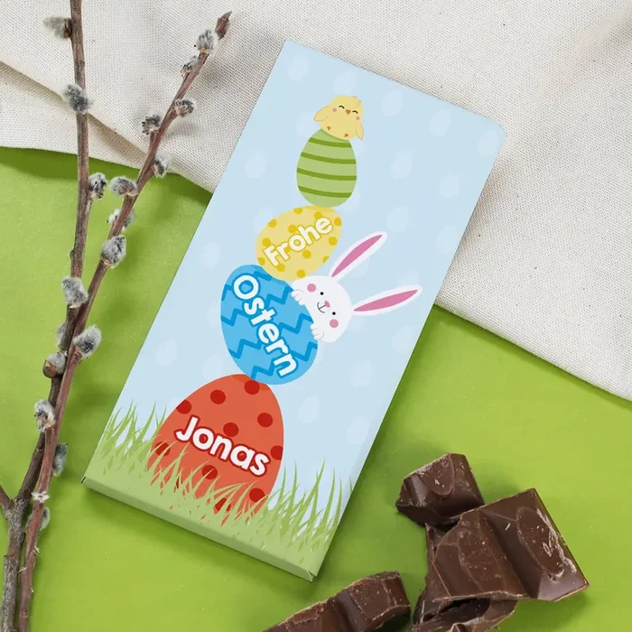 Schokolade zu Ostern mit Ihrem Wunschnamen