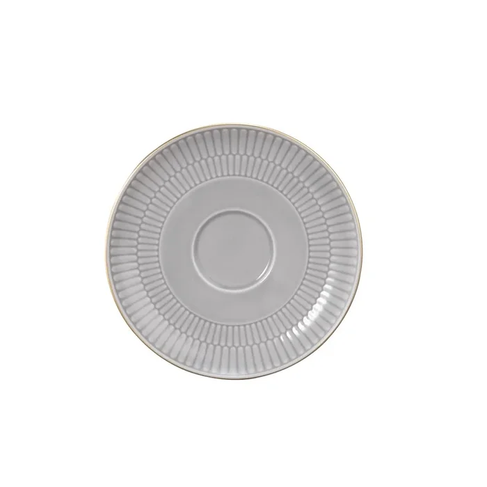 Seltmann Weiden Amina silbergrau/Goldrand Kombi-Untertasse groß 16 cm