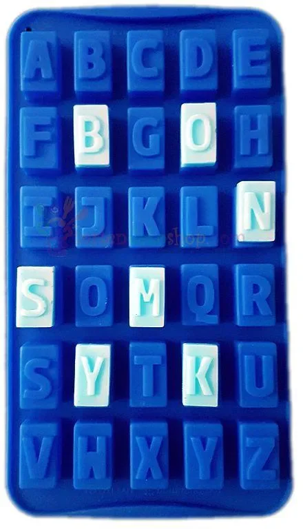 Silikon Buchstaben Pralinenform rechteckig