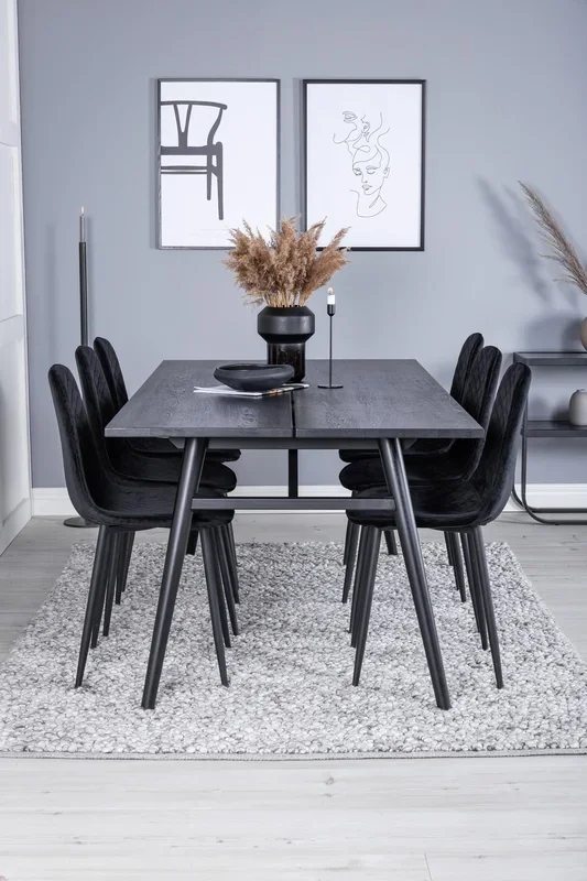 Sleek Esszimmerset ausziehbar + Polar 195cm/6St.
