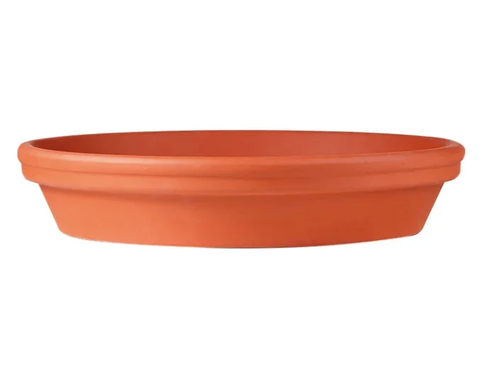 SPANG Untersetzer Ton ø 25.7×5.4 cm transparent glasiert terracotta