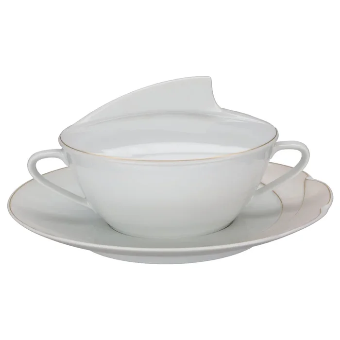 Suppentasse mit Untere und Deckel