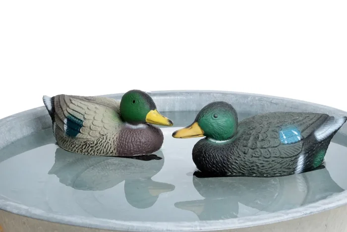 Teichtier Schwimmfigur Enten Teichfigur Erpel Ente Teichdeko 2 fach sortiert 21x11cm H11cm