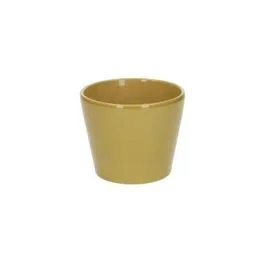 Übertopf, Steingut, gelb, Ø 12 cm
