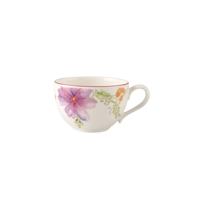 Villeroy & Boch Vorteilset 4 Stück Mariefleur Basic Frühstücksobertasse bunt 1041001240 und Geschenk + Spende