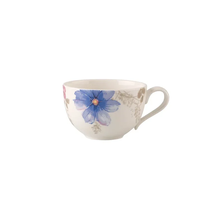 Villeroy & Boch Vorteilset 4 Stück Mariefleur Gris Basic Frühstücksobertasse bunt 1041041240 und Geschenk + Spende