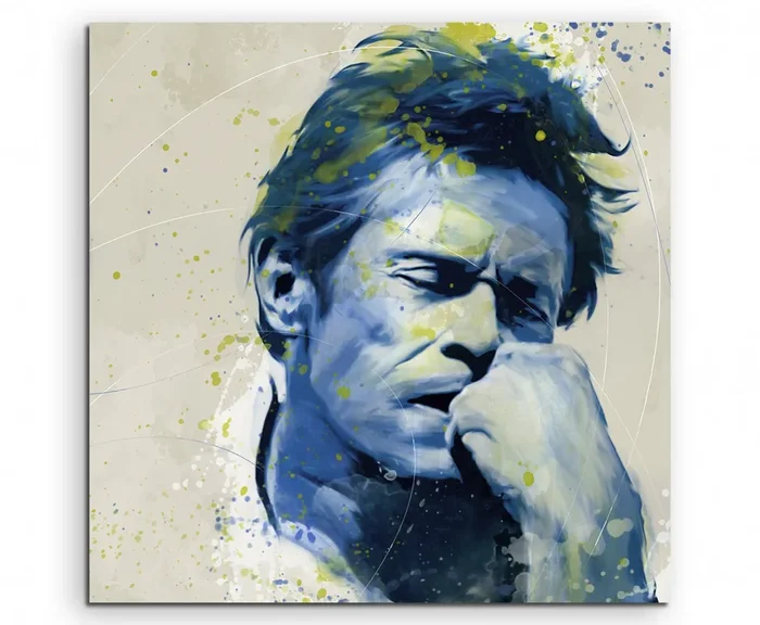 Willem Dafoe II Aqua 60x60cm Wandbild Aquarell Art