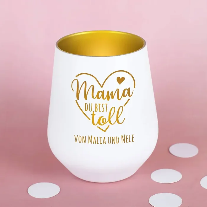 Windlicht – Mama du bist toll – mit Ihrem Wunschtext zum Muttertag