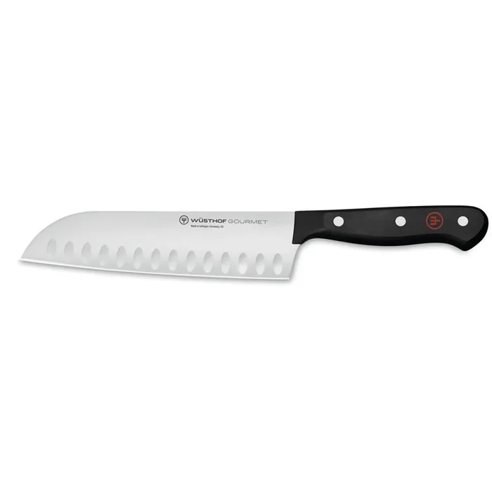 Wüsthof Santoku mit Kullenschliff / Santoku Hollow Edge Gourmet 17 cm 1025046017