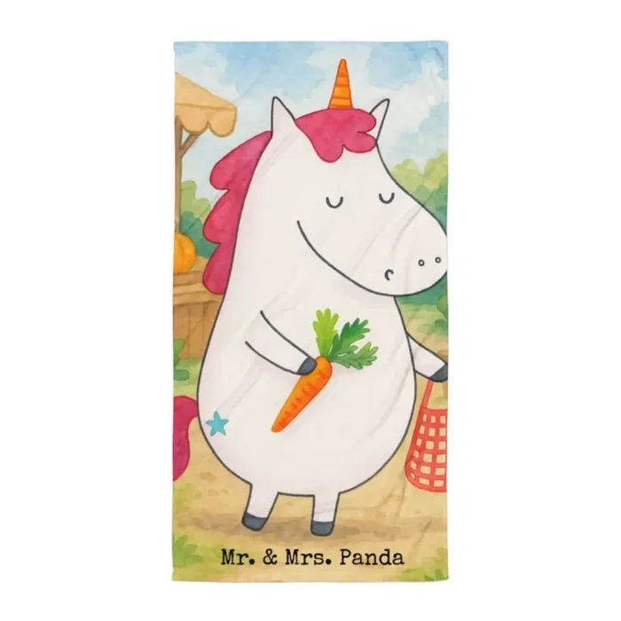 XL Badehandtuch Einhorn Vegan Design
