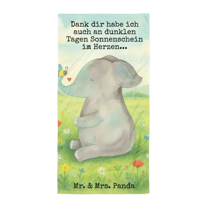 XL Badehandtuch Elefant Biene Design