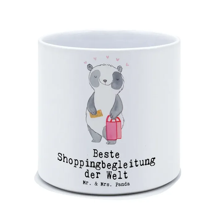 XL Blumentopf Panda Beste Shoppingbegleitung der Welt