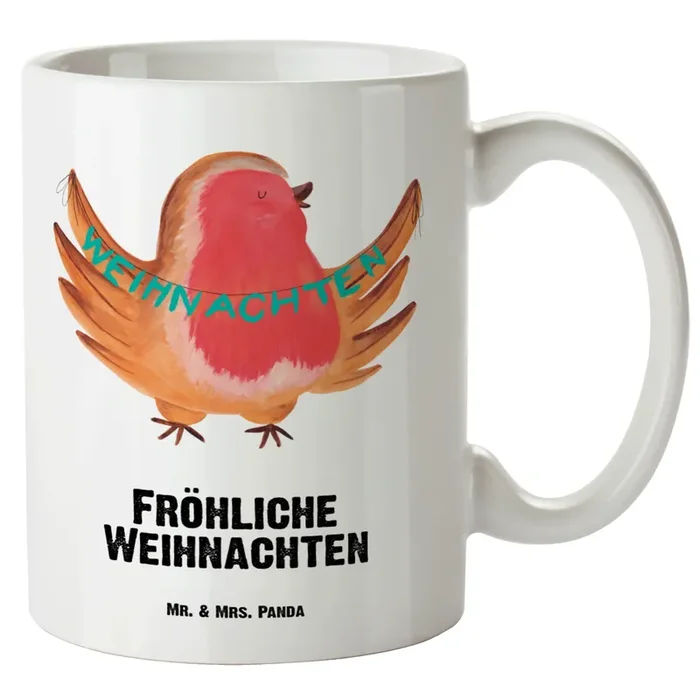 XL Tasse Rotkehlchen Weihnachten