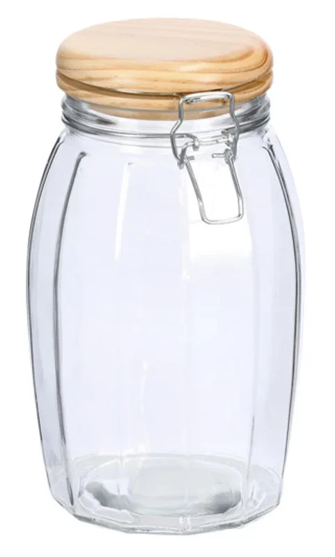 ZELLER PRESENT Vorratsglas mit Bügelverschluss 1800 ml Kiefer