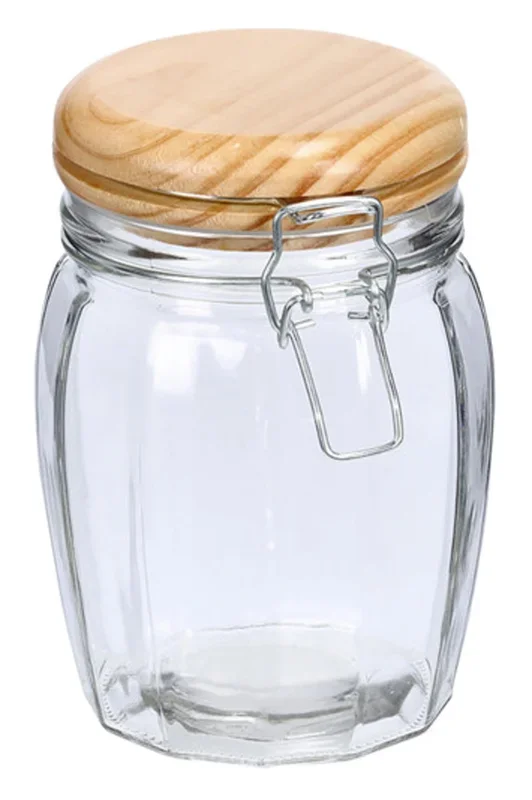 ZELLER PRESENT Vorratsglas mit Bügelverschluss 800 ml Kiefer