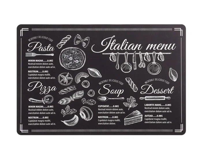 ZELLER Tischset Italian Menu schwarz 43.5×28.5 cm