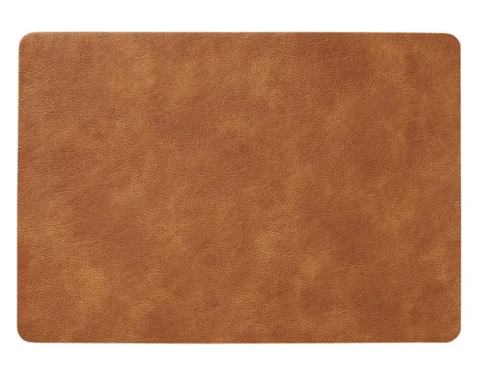 ZELLER Tischset Kunstleder cognac 42.5×30 cm