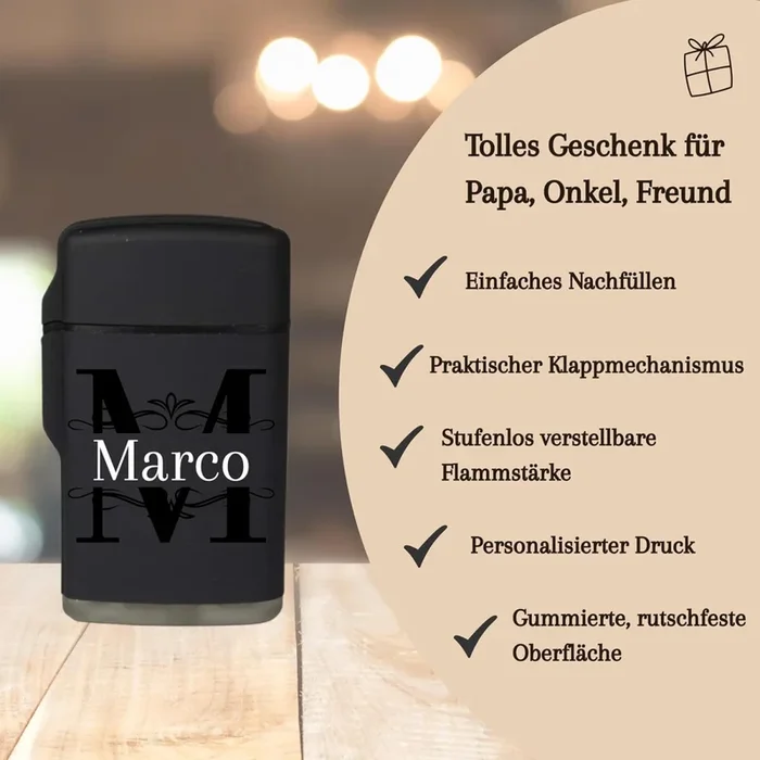 Zorr Sturmfeuerzeug personalisiert – mit eigenem Foto & Namen bedrucken